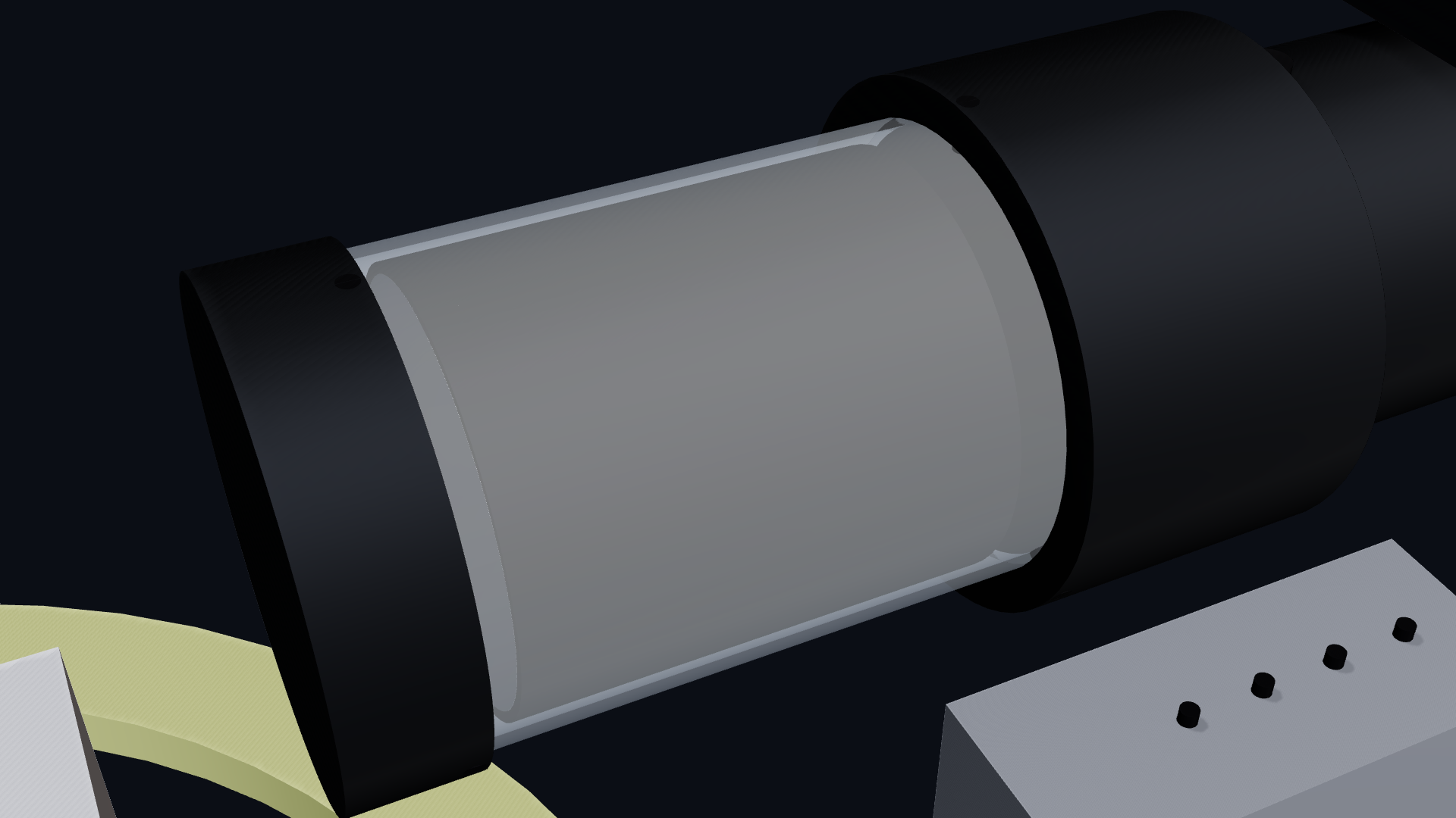 Supplied CAD detail of the magnet head, shaft, coupling and spindle motor