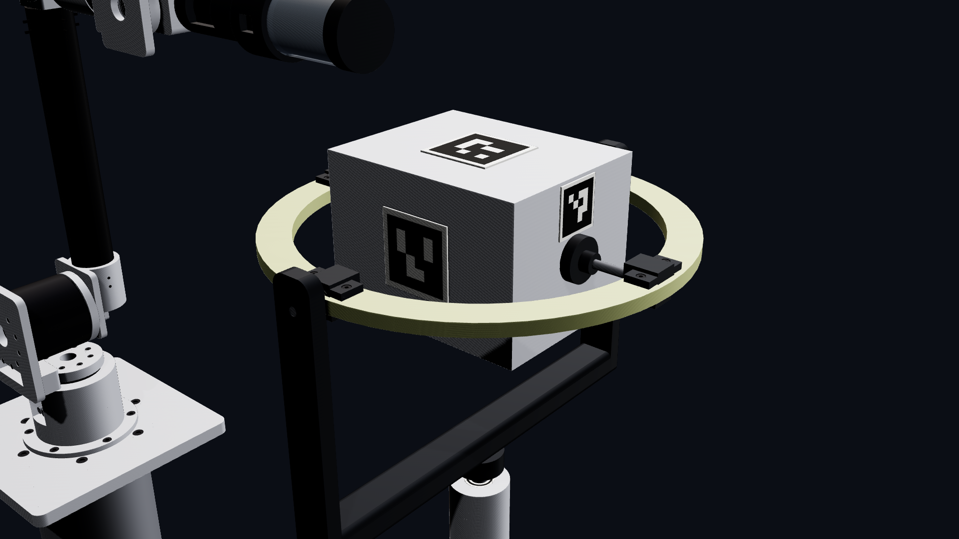 Supplied CAD detail of the marked aluminum target inside its ring and yoke